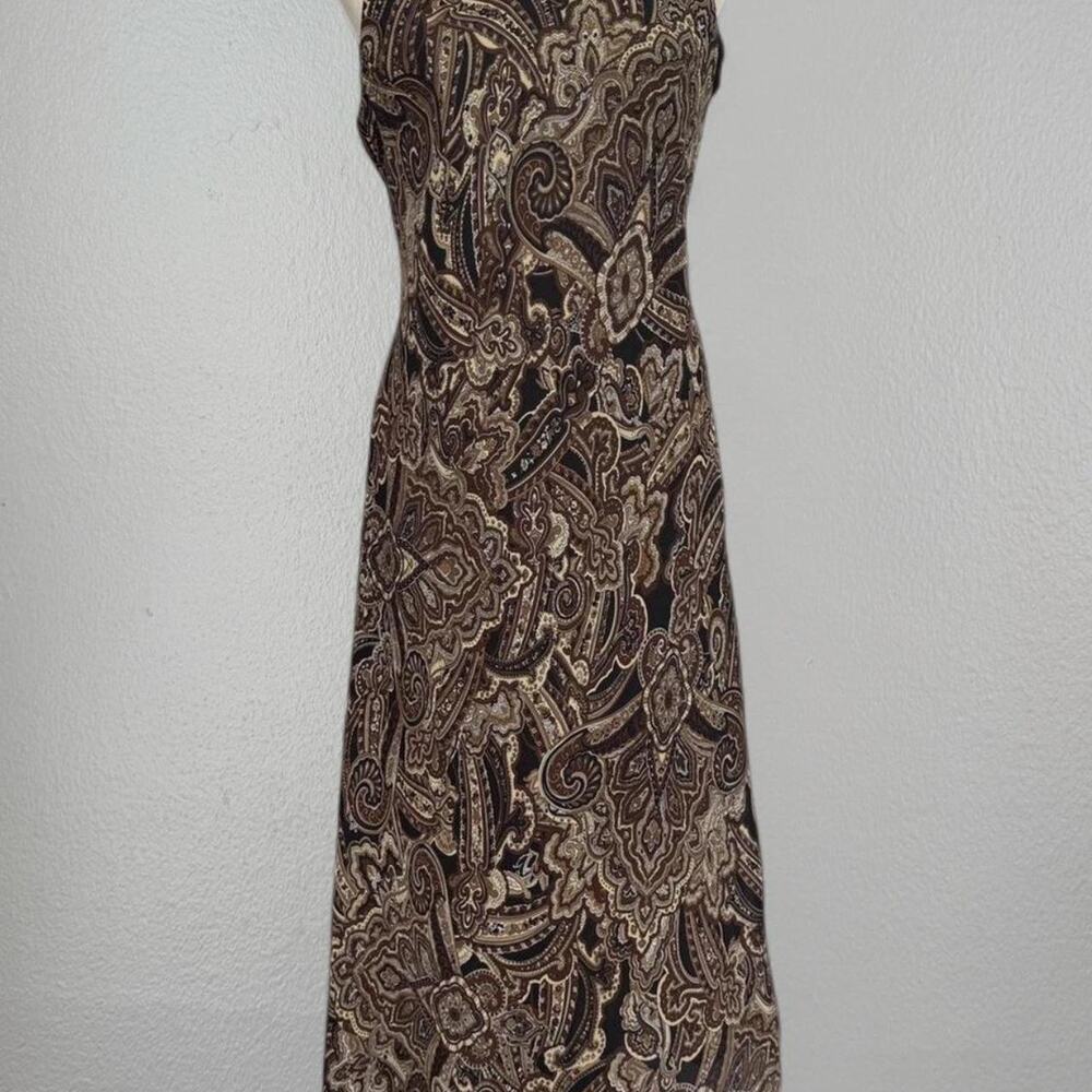Vtg 90's brown paisley maxi dress - Studio I